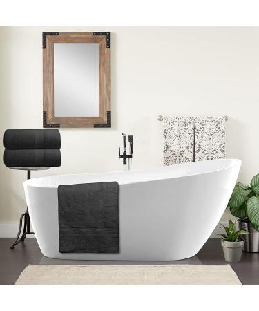 Softolle 100% Cotton Luxury Bath Sheets - Set of 2 - 600 GSM - Eco-Friendly & Highly Absorbent - Oeko-Tex Certified - 35 x 70 Inches - Grey - Buy Online on SooperMarket.com