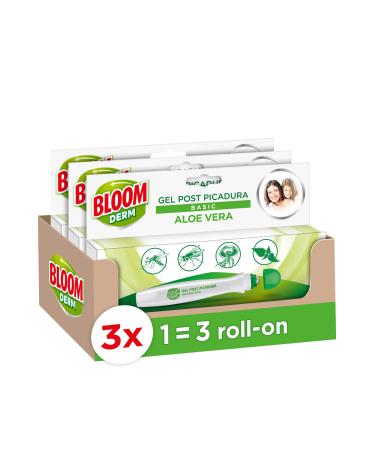 Bloom Derm Gel Post Picadura with Aloe Vera (pack of 3 (3 x 10 ml) gel for quick and effective relief of insect bites