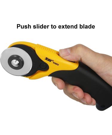 XW Hobby Knife Set - 45mm SKS-7 Rotary Cutter and Precision Knife for Art, Quilting, and Crafting with 12 Bonus Blades - Buy Online on SooperMarket.com