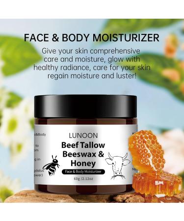 Beef Tallow and Honey Balm for Skin - Tallow Honey Skin Balm (2 oz) - Grass-Fed Beef Tallow & Raw Wild Honey Blend - All-Natural Moisturizer for Face & Body Tallow Balm for Skin Hydration - Buy Online on SooperMarket.com