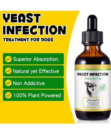 Natural Yeast Infection Drops for Dogs - Itch, Ear Infection, Allergy Relief - Herbal Bacon Flavor - 2 Fl Oz - Buy Online on SooperMarket.com