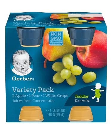 Gerber 100% Juice Variety Pack 16oz (Pack of 3)