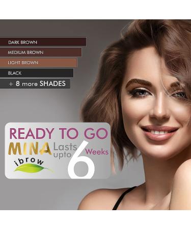 MinaiBrow Tint Kit Dark Brow - Natural Brow Tinting Powder & Stain Remover | Smudge Proof Easy Application for Perfect Brows - Buy Online on SooperMarket.com
