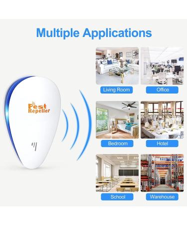 AMIAEDU Ultrasonic Pest Repeller 6 Pack - Indoor Plug-in Repellent for Roach, Spider, Ants, Insect, Rodents - Mouse Control for Home, Kitchen, Warehouse, Hotel - Buy Online on SooperMarket.com