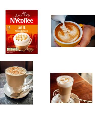 NYCoffee 90 Coffee Sachets 6 Variety Flavours- Bundled with Temas Store Coffee Stirrers| Individually Wrapped |Coffee Gifts For Coffee Lovers (Mocha Cappuccino Latte Caramel 3 in 1 2 in 1) - Buy Online on SooperMarket.com