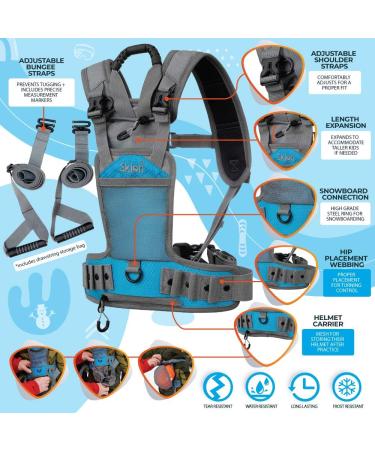 Sklon Ski and Snowboard Harness Trainer for Kids - Blue Frost | Teach Your Child Skiing and Snowboarding Fundamentals - Buy Online on SooperMarket.com