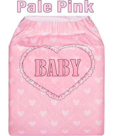 Buy LittleForBig Adult Printed Diapers 10 Pack - Blushing Baby (Medium 28-38) Pink M - International Shipping Available - Buy Online on SooperMarket.com