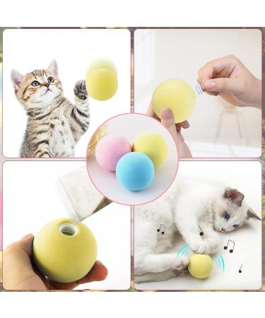 PUPPBUDD 3 Cat Toys Set - Interactive Electric Balls with Catnip & Sound | Fun Play for Cats - 3 Pieces - Buy Online on SooperMarket.com