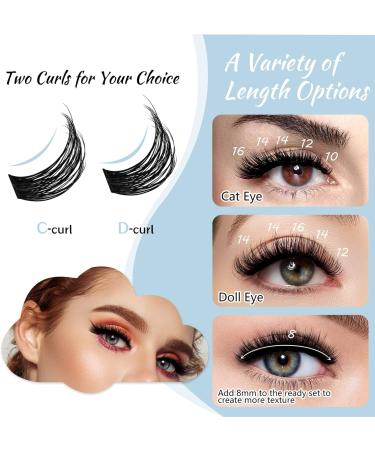 Lash Clusters 84 Pcs DIY Cluster Eyelash Extensions - D-Mix (8-16mm) Sprout - Buy Online on SooperMarket.com