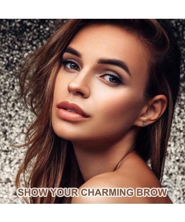 Beginner Eyebrow Stamp Stencil Kit - Simpout Brow Stamping Trio Set with 29 Brow Stencils and Waterproof E02 Soft Brown Eyebrow Kit - Buy Online on SooperMarket.com