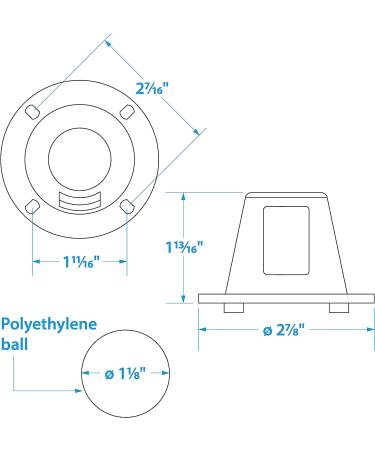 Seachoice Self-Bailing 2-7/8 In. Scupper Valve Kit - Clear | Prevents Flooding | Easy Installation - Buy Online on SooperMarket.com