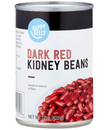 Amazon Brand - Happy Belly Dark Red Kidney Beans, 15 Ounce
