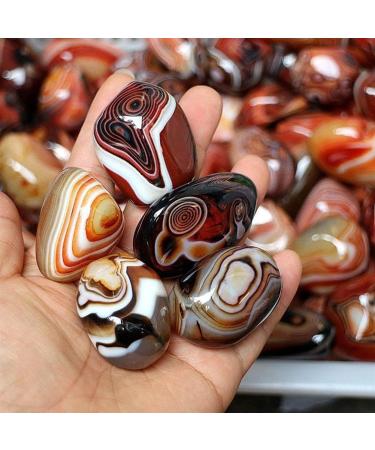 Crystal Rough Gift for Family Natural Banded Agate Stone Madagascar Good Luck Raw Gemstone Body Heathy Specimen Beautiful Collection Gifts Lucky Stone (Color : 1pc Pendant) - Buy Online on SooperMarket.com