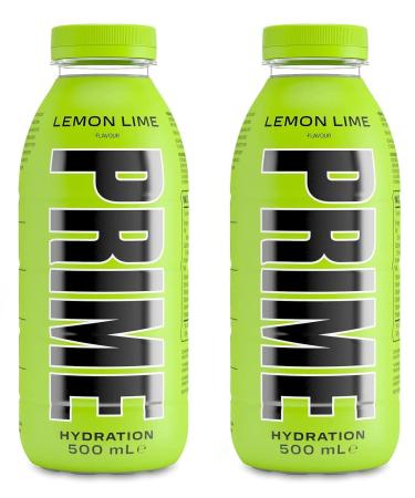 Prime Hydration Drink Lemon Lime - (Pack of 2) - Prime Energy Drink - 2 x 500ml Bottle