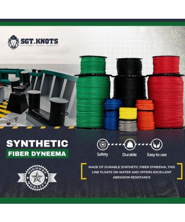 SGT KNOTS 1/4 x 25ft Orange Hollow Braid Dyneema Rope - Ideal for Arborists, Boating, Camping, Crafting, Lifting Slings, Indoor & Outdoor Use - Buy Online on SooperMarket.com