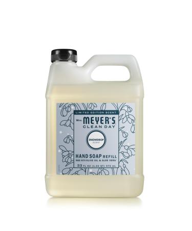 Mrs. Meyer's Clean Day Liquid Hand Soap Refill Snowdrop Scent 33 Ounce Bottle