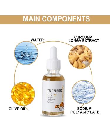 Turmeric Dark Spot Corrector Serum Face Serum for Women Hydrating Serum Serum Face Oils Anti Aging Lightening Brightening Face Serum for Pure Skin Glow Reduce Wrinkles Dark Spots for Body &Face (1PC) - Buy Online on SooperMarket.com