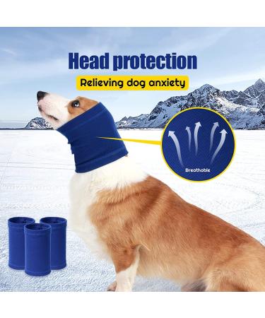 Dog Snood Pet Neck Protector Ears Warmer Calming Hoodies for Dogs Earmuff Noise Protection for Anti-anxiety Grooming Bathing Comfort Ear Covers (M Size Blue) M Blue - Buy Online on SooperMarket.com