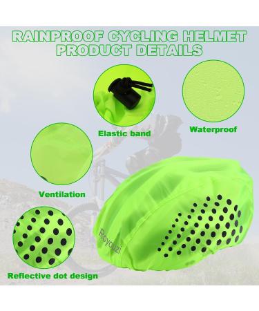 Royouzi Bicycle Helmet Cover Set - Waterproof Reflective Protection for Kids & Unisex Helmets | 2-Piece Rain Gear - Buy Online on SooperMarket.com