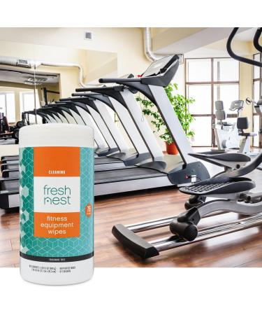 Fresh Nest Fitness Equipment Wipes - Fragrance Free Cleaner for Yoga Mats, Pilates Studios, Gyms, Peloton & Cycle Bikes - 75 Count - Buy Online on SooperMarket.com
