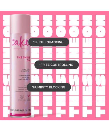 Cake Beauty Anti Frizz Shine Spray The Shine On - Blocks Humidity for Smooth Frizz Free Shiny Hair - Safflower Sweet Almond Moringa & Argan Oil - For All Hair Types - 4.2 Oz 4.2 Ounce (Pack of 1) - Buy Online on SooperMarket.com