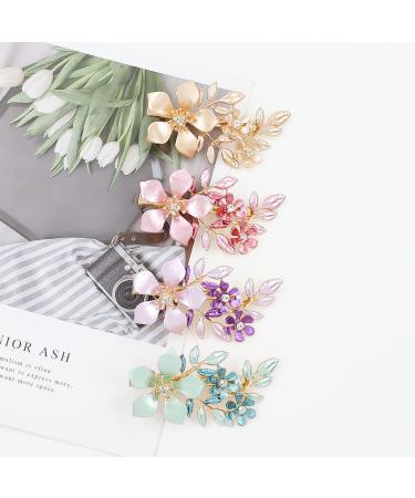 inSowni 4 Pack Luxury Glitter Butterfly Metal French Barrettes for Women Girls - Sparkly Jeweled Gems Crystals Rhinestones Hair Clips (4PCS S3) - Buy Online on SooperMarket.com
