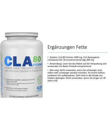 FEMME FIT - CLA80 Femme - Premium Grade Conjugated Linoleic Acid - 60 Count - Buy Online on SooperMarket.com
