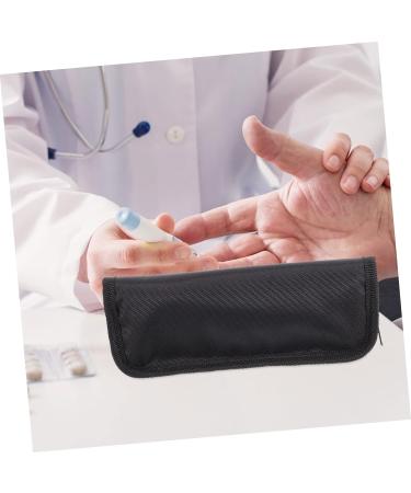 Portable Insulin Cooler Pack | Travel Medication Cooling Case | Diabetic Organizer Bag | 20x7cm | Black - Buy Online on SooperMarket.com