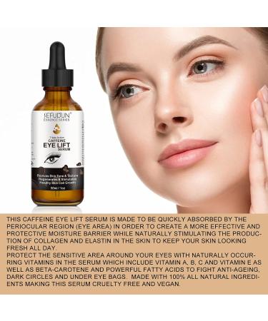 2PC Caffeine Eye Serum + EGCG - Target Dark Circles Puffiness & Fine Lines | Reduces Under Eye Bags & Wrinkles | Shop Now - Buy Online on SooperMarket.com