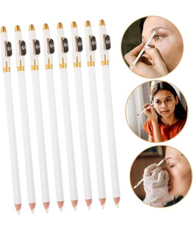 Gogogmee 12pcs Eyebrow Pencil Sharpener Women Eyebrow Pencil Makeup Brow Pencil Eyeliner Pencil White Wooden - Buy Online on SooperMarket.com