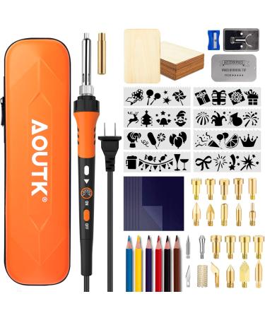 Wood Burning Kit,72 pcs Wood Burning Tool with Adjustable Temperature 200450C, Wood Burner Tools Set with Pyrography Pen for Embossing Carving DIY Adults Crafts Beginners