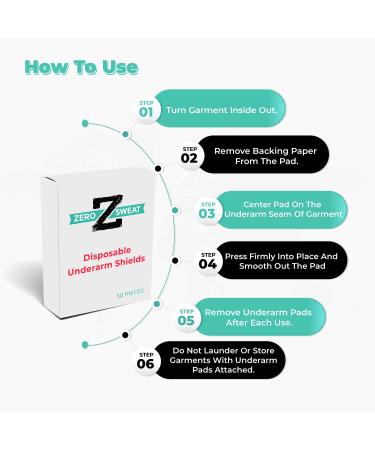 ZeroSweat Underarm Sweat Pads - Natural Disposable Absorbent Pads (Pack of 50) - 50 Count - Buy Online on SooperMarket.com