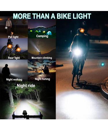 Victagen 8000 Lumen Bike Lights for Night Riding - 3 Cree LED Headlight with High/Low Beam, Rechargeable TypeC Bicycle Light + Free Tail light - VTG8 - Buy Online on SooperMarket.com