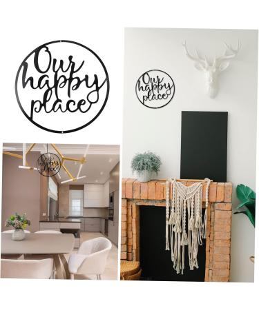 Cabilock 1 Set Metal Pendant Out Door Decor Modern Wall Art Wall Metal Sign Doors Hollow Office Iron Crafts - Buy Online on SooperMarket.com