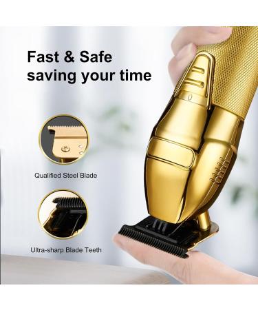 Buy Gold Hair Clippers for Men - Cordless Hair Cutting Trimmer Kit with Guide Combs & Beard Styling Tool - Buy Online on SooperMarket.com