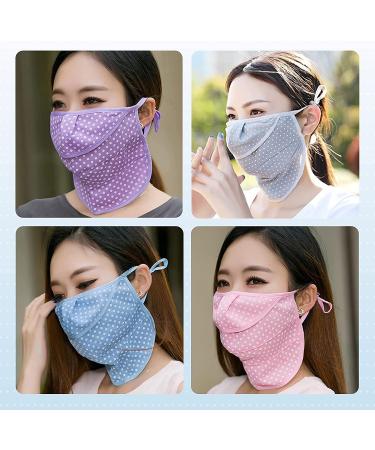 WSERE 4pcs Dustproof Breathable Cotton Half Face Shield Cover - Reusable & Washable for Men and Women - Outdoor or Daily Use - 4 Colors - Buy Online on SooperMarket.com