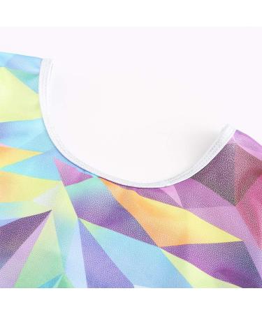 Kql Starry Girls Gymnastics Leotard 7-8 Years | Sparkly Dancewear for Kids 5-14Years | Rainbow Geometric Training Costume - Buy Online on SooperMarket.com