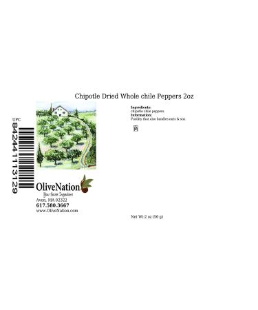 OliveNation Whole Chipotles - Authentic Mexican Smoked Dried Ripe Jalapeno Peppers - 2 oz - Buy Online on SooperMarket.com