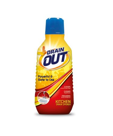 Drain OUT Kitchen Drain Opener and Drain Cleaner Food and Grease Remover Fresh Citrus - 16 Ounce