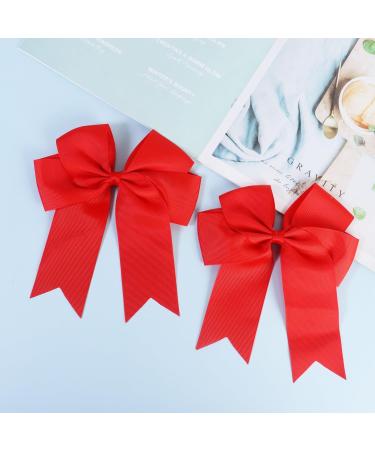 2 Pack 6 inch Bow Hair Clips Large Hair Bow Hair Barrette Clips for Women Girls Red Hair Bows - Buy Online on SooperMarket.com