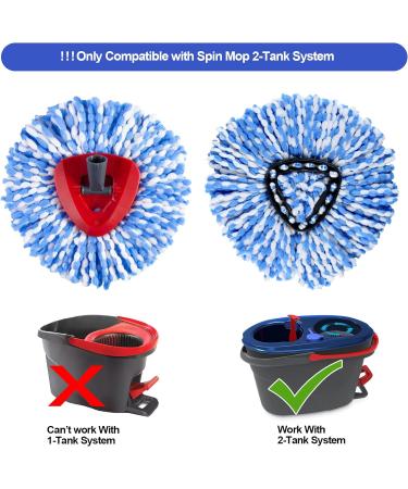 4 Pack O Cedar Spin Mop Replacement Heads - Fluffy Microfiber, Machine Washable - Buy Online on SooperMarket.com