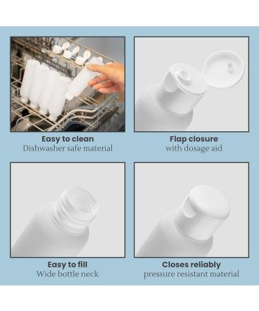 Kunz Packaging 100ml Travel Bottles - 5 Set Silicone-Free Liquid Containers for Aircraft Travel - Buy Online on SooperMarket.com