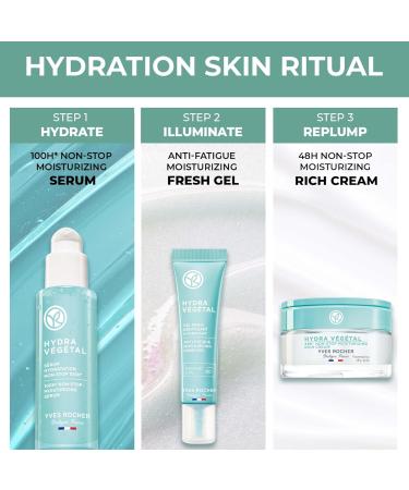Yves Rocher Hydra Vegetal 48H Moisturizing Rich Cream - Best Face Moisturizer for Normal to Dry Skin - 1.6 FL OZ - Shop Internationally - Buy Online on SooperMarket.com