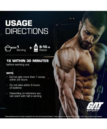 GAT Sport Nitraflex Advanced Pre-Workout Powder - Blood Orange | Boosts Strength, Energy & Performance | Creatine-Free | 30 Servings - Buy Online on SooperMarket.com