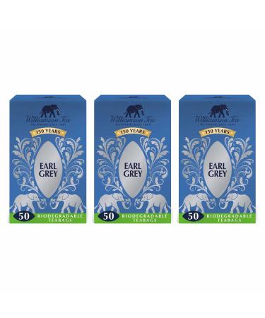 Williamson Tea Earl Grey Teabags 50 bags 125g (Pack of 3)