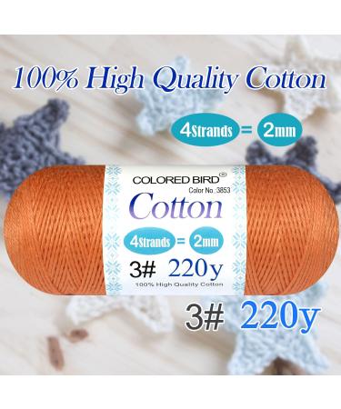 Colored Bird Size 3 Classic Crochet Thread 100% Mercerized Cotton Yarn in Dark Autumn Gold (Color 3853) - Ideal for Beginners - Buy Online on SooperMarket.com