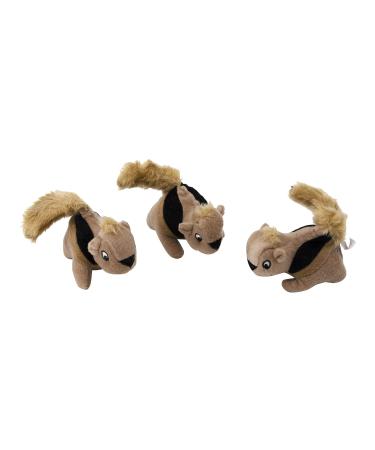 Outward Hound Squeakin' Squirrels - Plush Squirrels - Dog Toys - Replacement Animals - 3-Pack Replacement Animals (3-Pack)