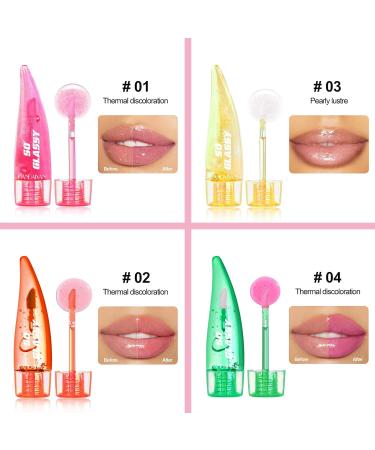 Mrettick Aloe Vera Lip Gloss: Long Lasting Nutritious Lip Balm for Lip Treatment and Dry Lips - Moisturizing Lip Oil - Color Changing Tinted Lip Balm Set - Buy Online on SooperMarket.com