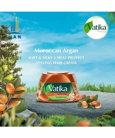Vatika Naturals Nourish & Protect Hair Cream - Henna Almond & Aloe Vera with Argan Oil | 140ml International Shipping - Buy Online on SooperMarket.com