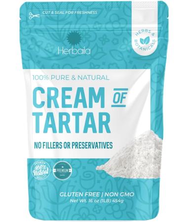 Cream of Tartar for Baking 1lb, Gluten Free, Premium All Natural Food-grade Cream of tartar bulk, natural choice tartar powder - great for meringues, bath bombs, cream of tarter 1 lb - Made in the USA
